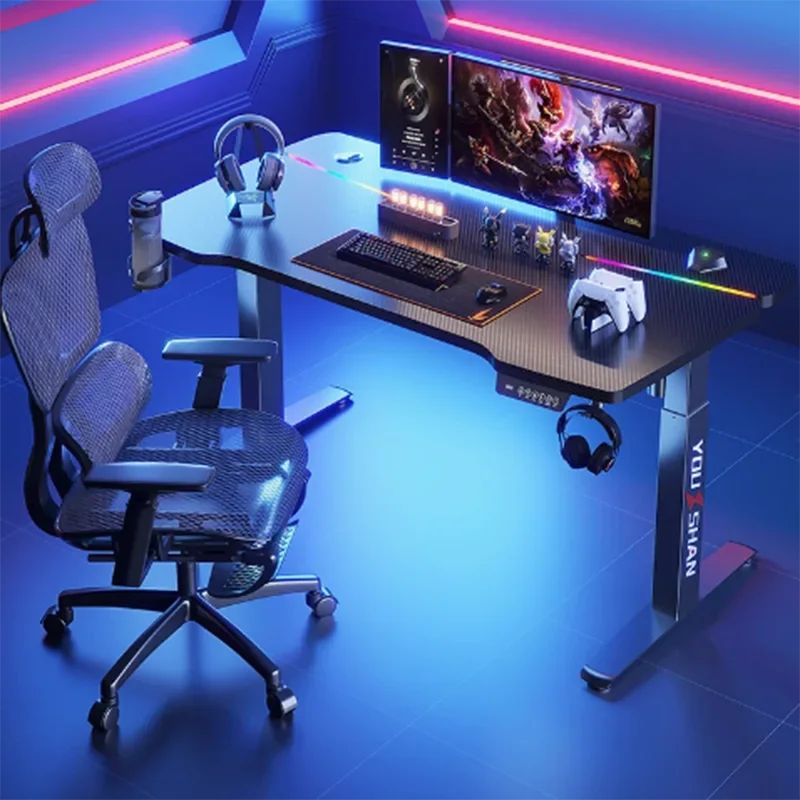 Meja Laptop meja kantor meja kamar tidur belajar Gamer komputer meja lipat portabel menawarkan furnitur ruang berdiri bentuk L