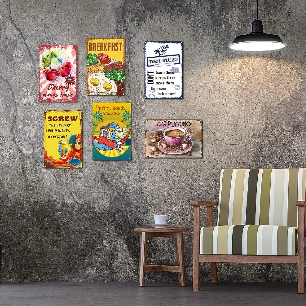 قواعد الأداة علامة لوحة القصدير بورو اللمس تتحركهم لا حتى أنظر لهم علامات معدنية خمر ريترو ملصق الجدار الديكور