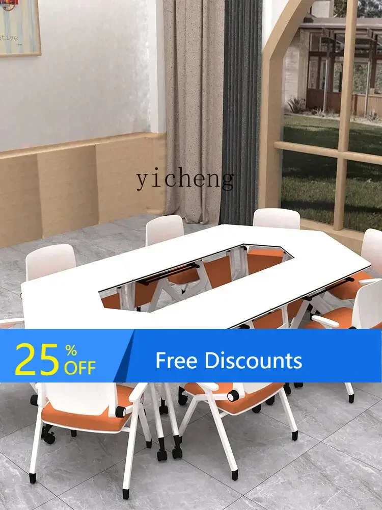 LYY Folding Hexagonal Splicing Tutorial Class Movable Group Activity Combination Table