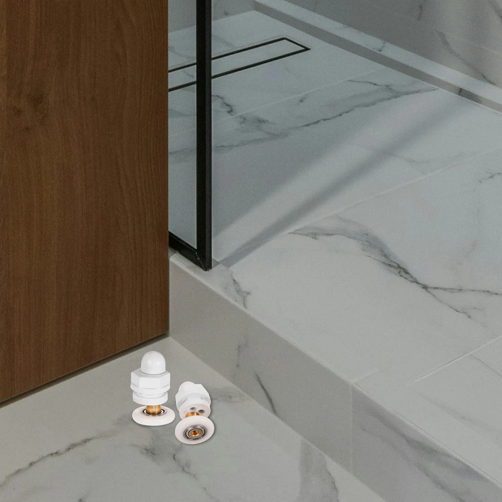 

6pcs Shower Door Rollers Replacement Sliding Runners For Bathroom Glass Doors Nylon Metal Wheels Low Noise Durable Parts