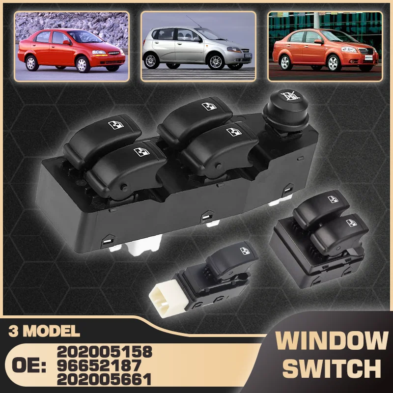 

Car Power Window Switch For Chevrolet Aveo Kalos Lova Nexia Pontiac G3 Wave Daewoo Gentra Kalos 2007-2011 202005158 202005158