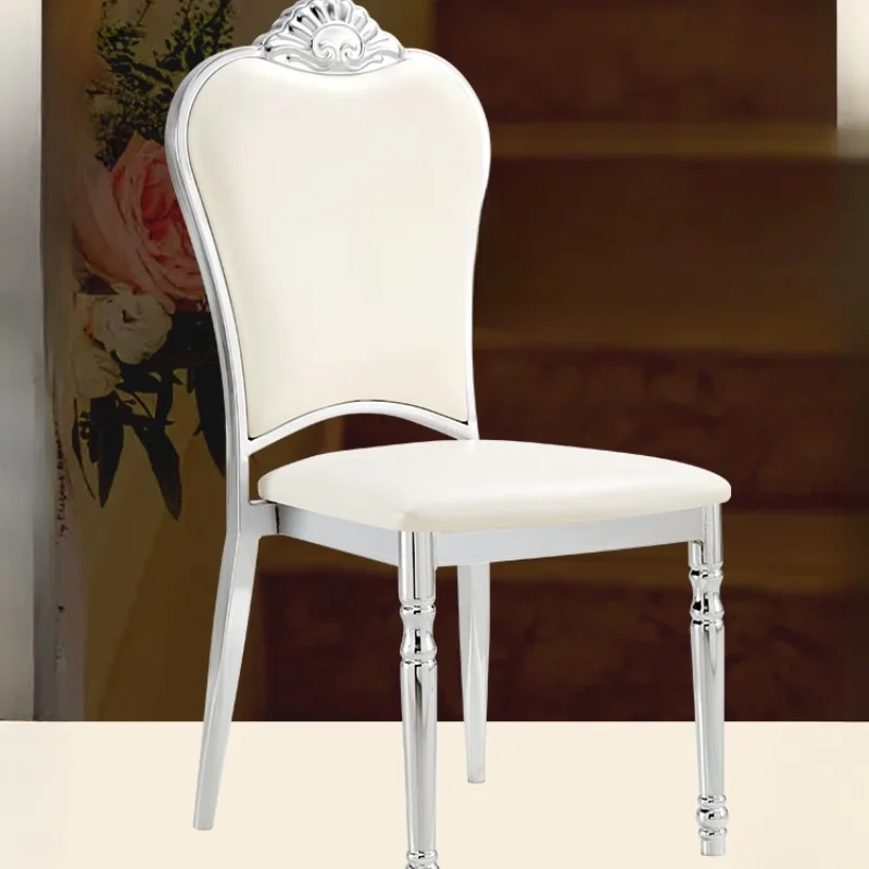 Romantic White Hotel Chairs Supplies Wholesale Modern Vintage Church Event Wedding Chair Sillones Elegantes Furniture 10 Pieces