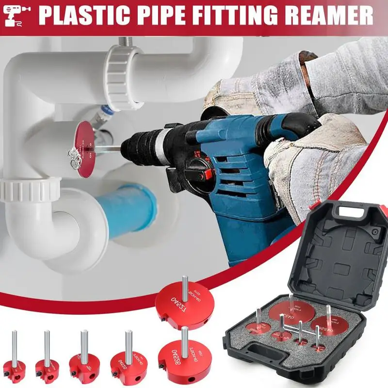 

PVC Pipe Reamer Kit 3/8inches Hex PVC Fitting Saver Tool 6pcs PVC Pipe Reamer Tool PVC Pipe Fitting Saver PVC Socket Saver For