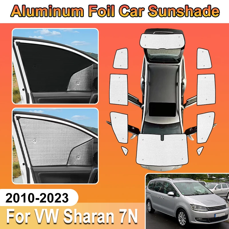 

For VW Volkswagen Sharan 7N 2012 Accessories 2011 2010-2023 Car SunShade Window Cover Aluminium Foil Heat Shield Sun Baffle Auto