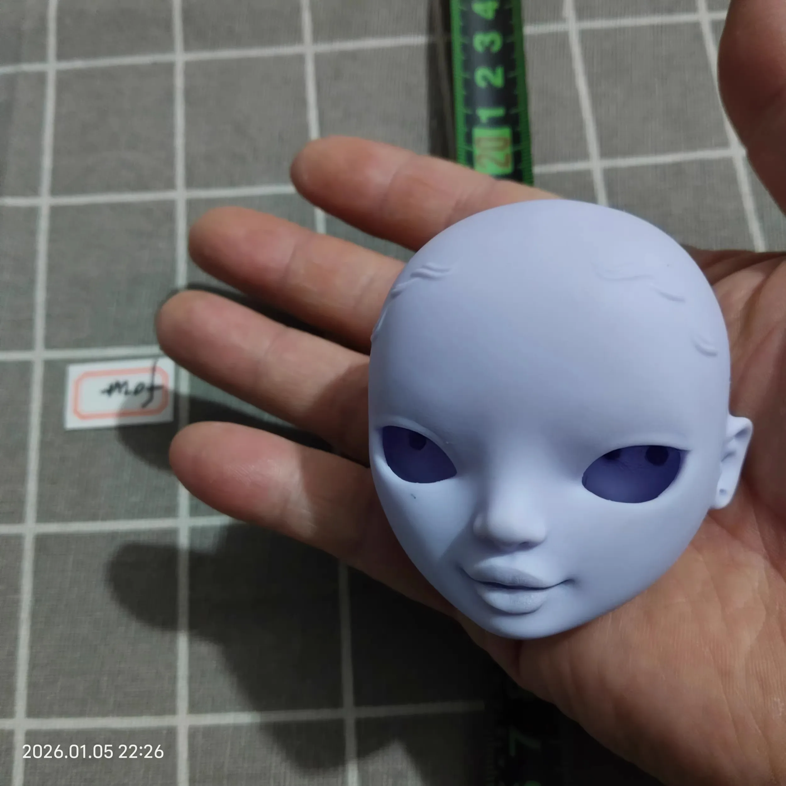 Big  Colorful Hair Doll Big Head Original DIY Accessories Purple White Hair Doll rainbow dongcheng