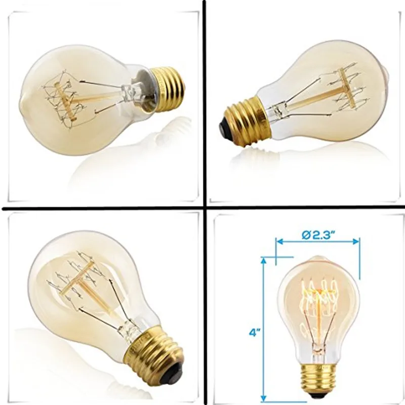 Bombilla Edison regulable E27, 40W, 220V, Retro, Vintage, ampolla incandescente, Retro