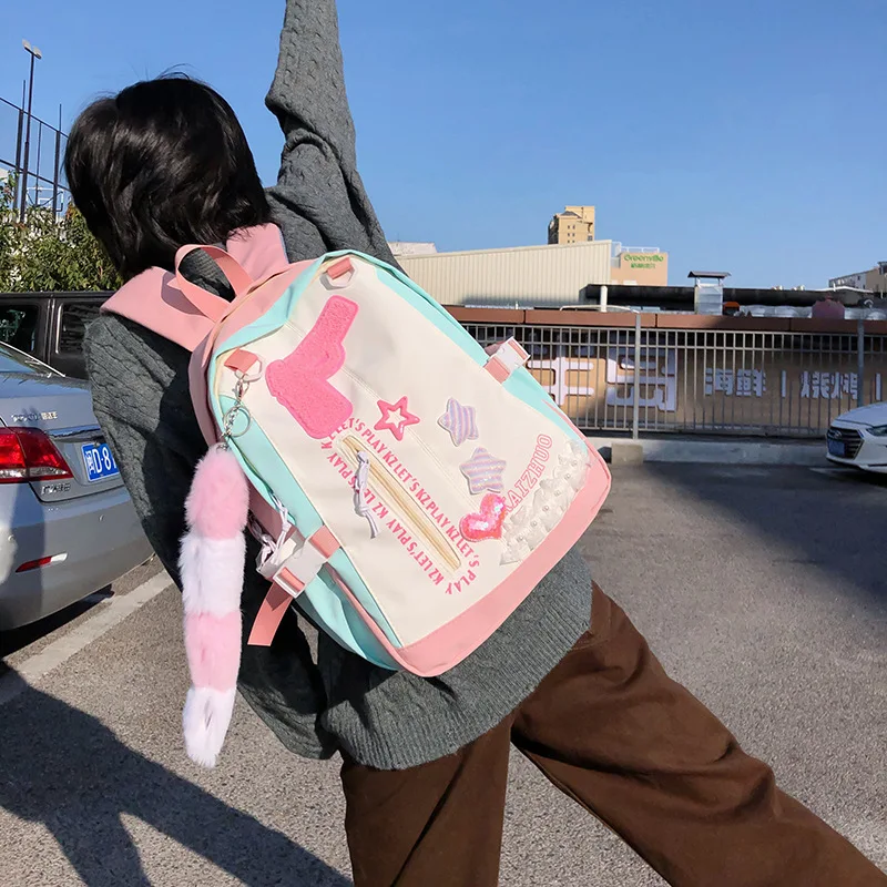 

Backpack Student Junior High School Student Large Capacity Japanese Korean Edition Backpack Trendy Fashion Backpack