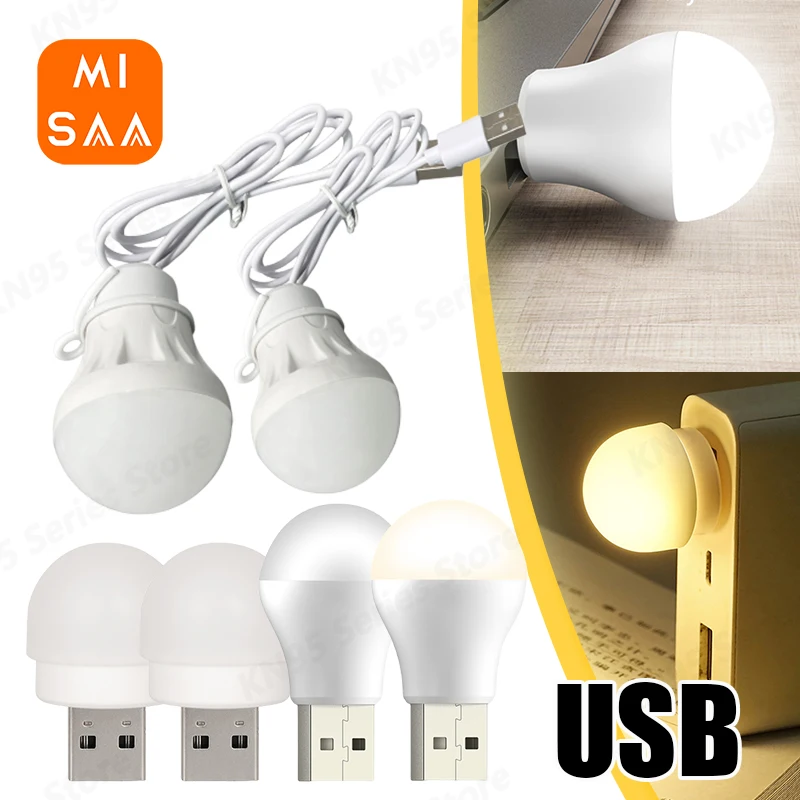 

USB LED Bulb 3W Portable LED Lamp 5V Book Lights Energy Saving Emergency Lamp Outdoor Camping Light Indoor Reading Light Bulb