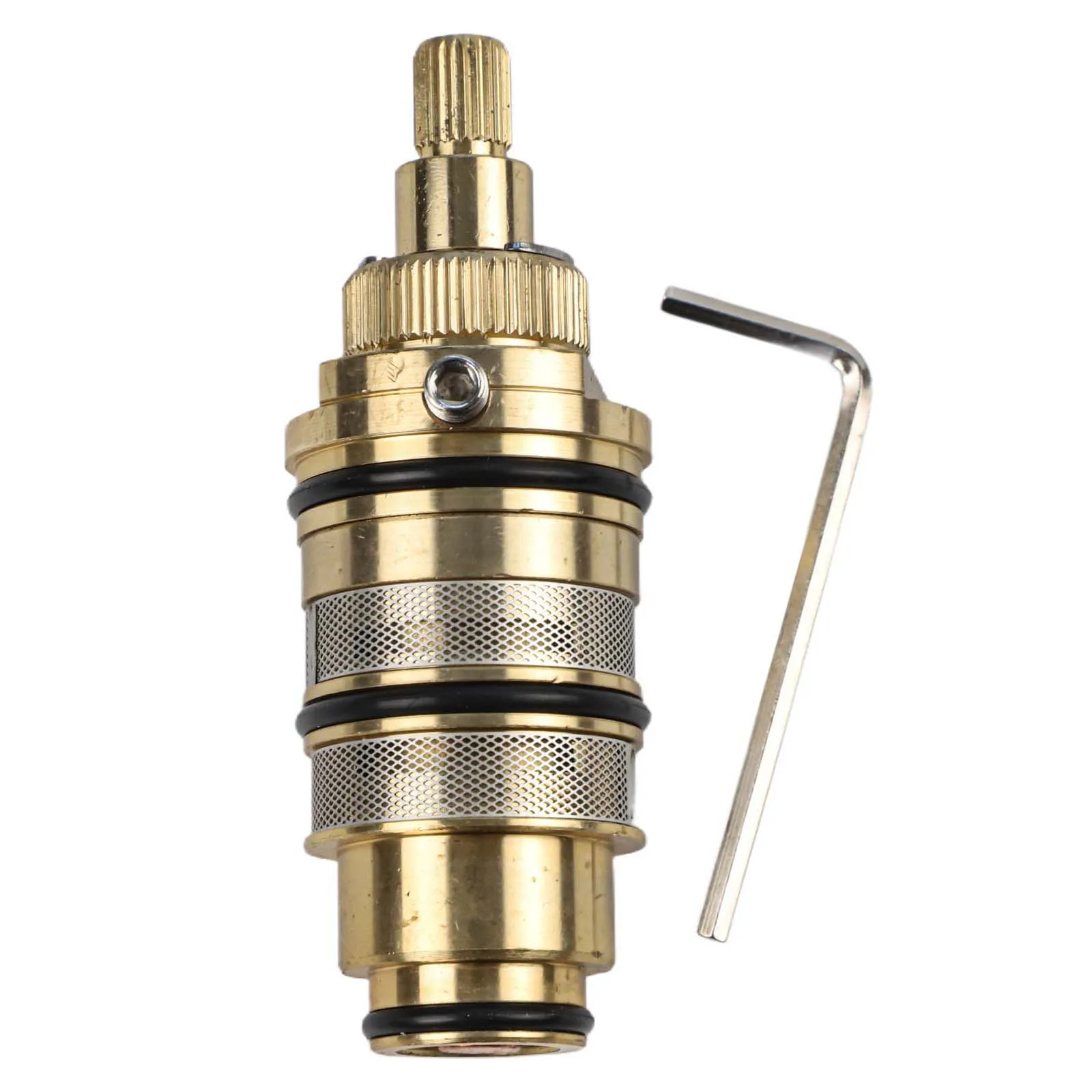 

For Thermostatic Mixer Temperature Control Valve Good Stability Built in Thermal Components Safety Override Knob