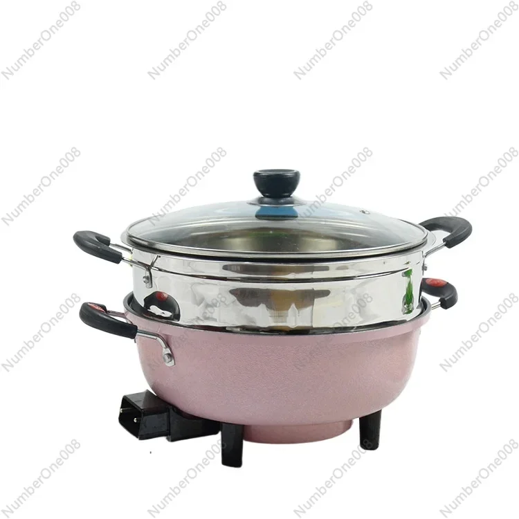 

Электрическая кастрюля с функцией приготовления на пару и кипячение, многофункциональная электрическая плита с подставкой для пароварки, компактная мелкая бытовая техника