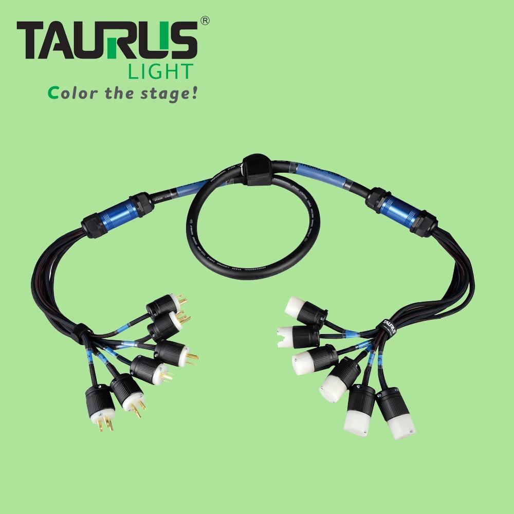 

2024 New Customized Breakout Cable 6 Way to Edison/CEE Connector/Powercon Split Cable