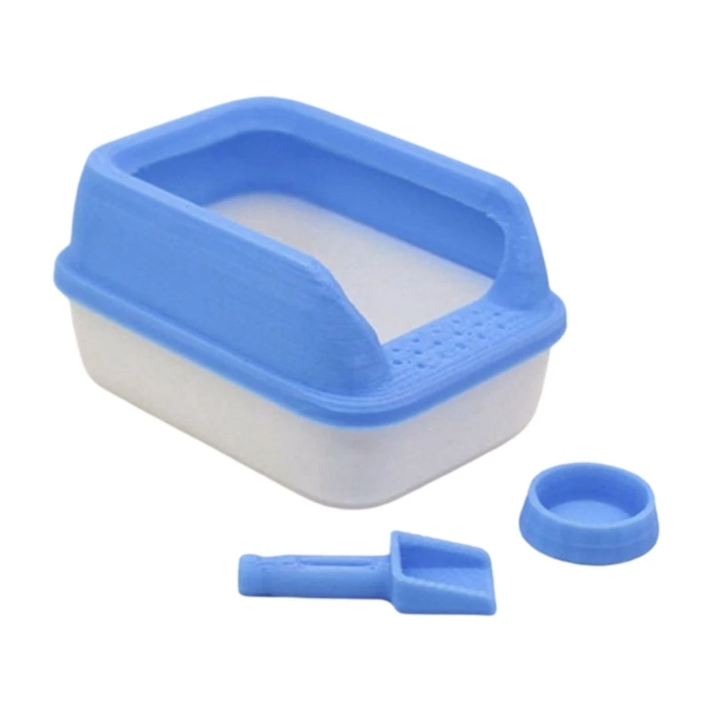 Dolotas educacionais fofas Pet Supplies Playset Bowl Dollhouses 1:12 Escala