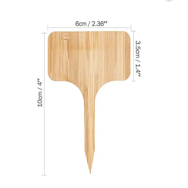 

A78I 50 шт. Т-образные этикетки для растений, экологически чистые деревянные бирки для растений, маркеры для бонсай, семян, травы в горшках, инструмент для цветов