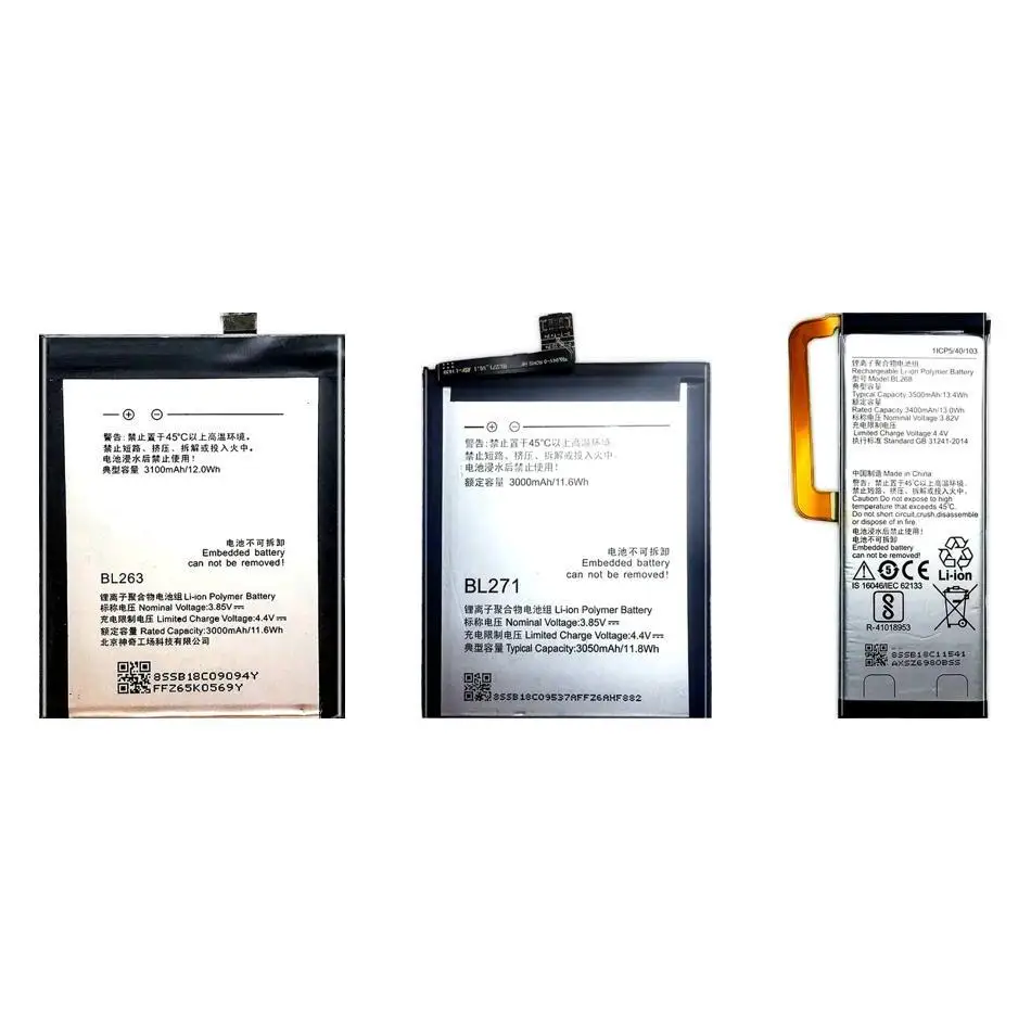 

Mobile Phone Battery Safe BL271 BL268 BL263 3050-3500Mah For Lenovo Z2 X Z2131 Zuk Edge Pro