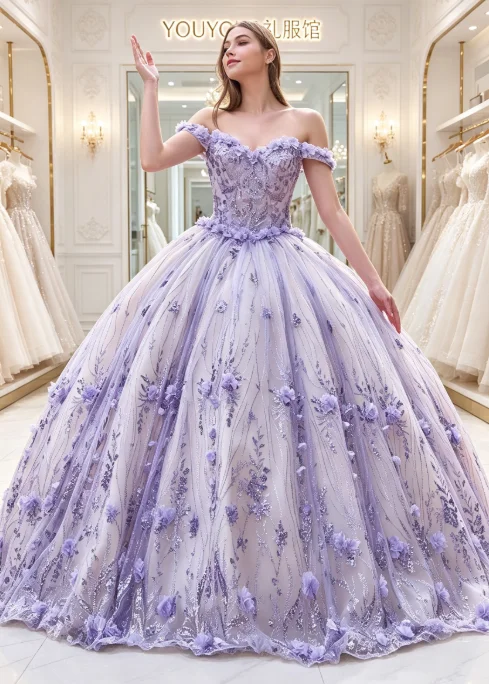 Customized Sexy High-end Quinceanera Dresse Fashion Gorgeous Shiny sequin embroidery Formal Gown vestidos de 15 quinceañeras