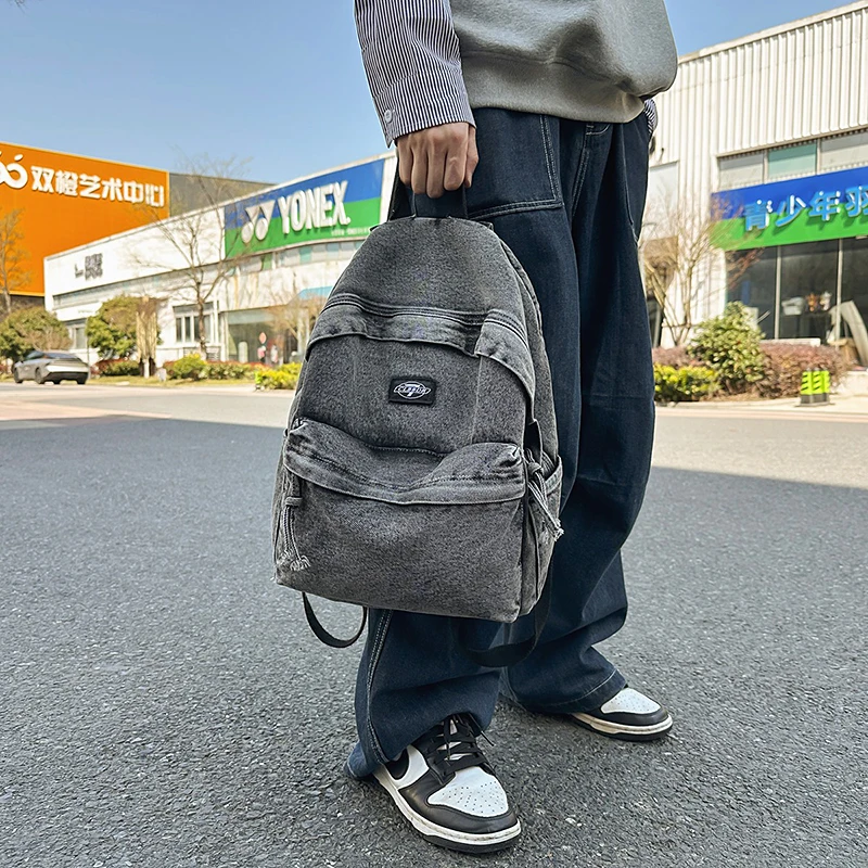 Dziewczęcy plecak szkolny z tkaniny, nowa moda, plecak dla studentki, styl vintage, damski plecak płócienny, torba na laptopa, plecak podróżny, kawaii, plecak damski.