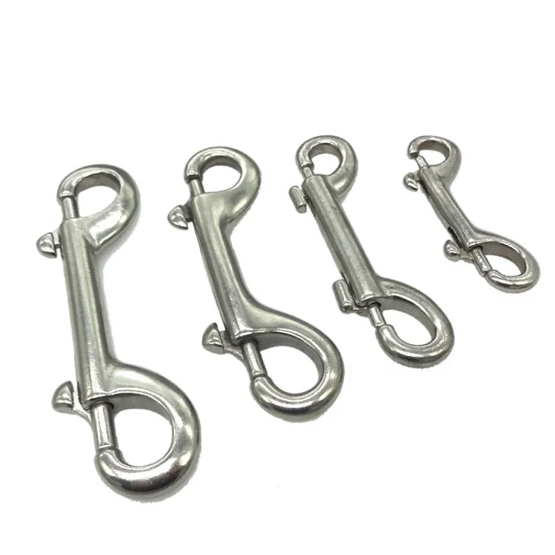 

1pcs Diving Quick Release Hooks Stainless Steel Quick Snap Swivel Eye Bolts 90mm Double-head Hook Clips B-type Snap Hooks