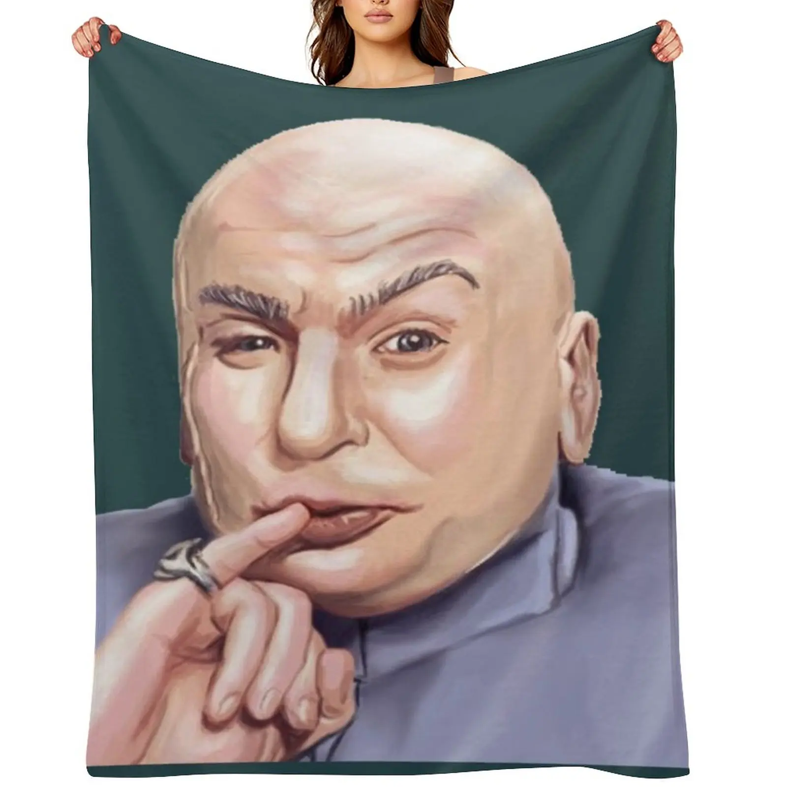 

Dr. Evil (Austin Powers) Throw Blanket warm for winter Hairy Heavy Luxury Brand Blankets