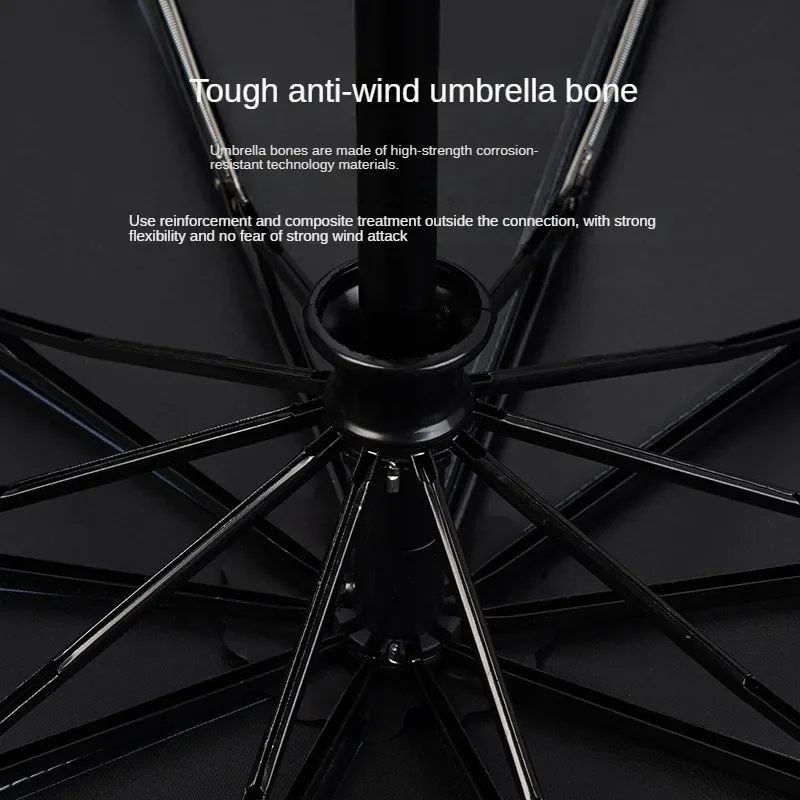 Umbrella Rotating LED 10-bone frame contraction automatic umbrella Sunshade umbrella rain and sunshine dual-use umbrella