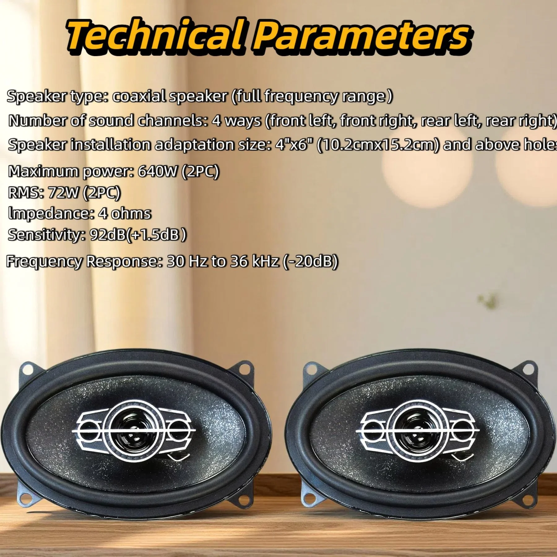 2 Pcs 4 inch 6 inch 320W 4-Way - Audio Universal Music ulasan dan harga