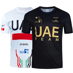 Biała szybkoschnąca koszulka rowerowa 2025 UAE Ciclismo Team Jersey oddychająca koszulka na rower szosowy Maillot sportowa koszulka do biegania odzież