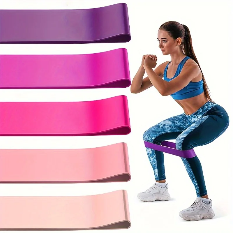3 Pcs Lightweight TPE Resistance Bands, Non‑Slip Stretch Exercise Bands for Yoga Pilates Dance Flexibility Training, Home Fitnes