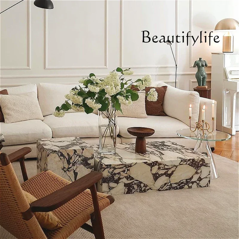 

Modern Marble Coffee Tables Italian Minimalism Living Room Center Coffee Tables Sofa Side Dining Home Furniture Couchtisch FYCT