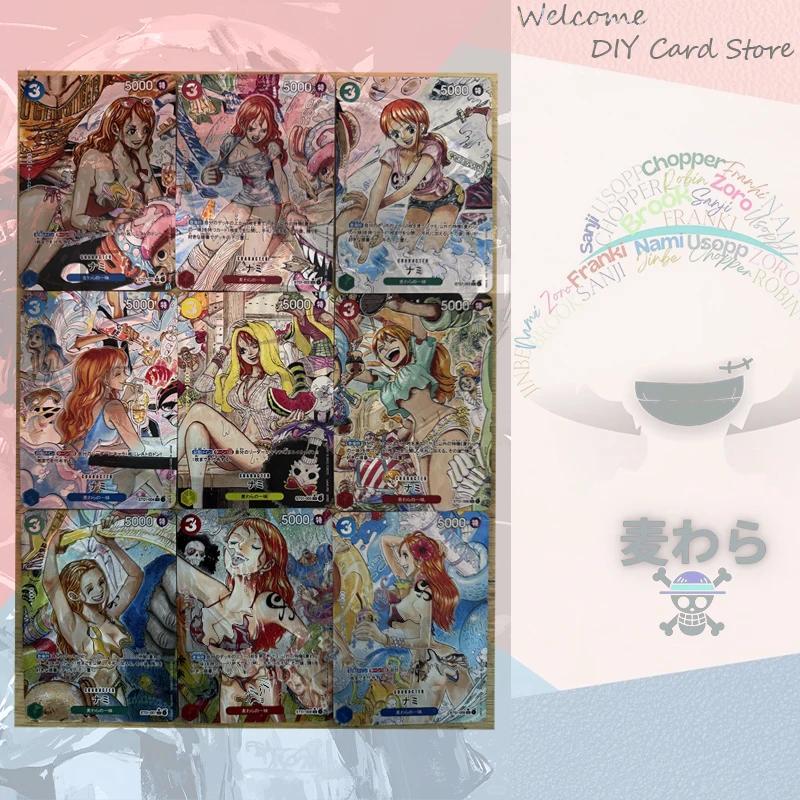 

Japanese Anime ONE PIECE DIY Flashcards Card Sets Nico Robin Yamato Roronoa Zoro Boa Hancock Monkey D. Luffy Collectible Cards