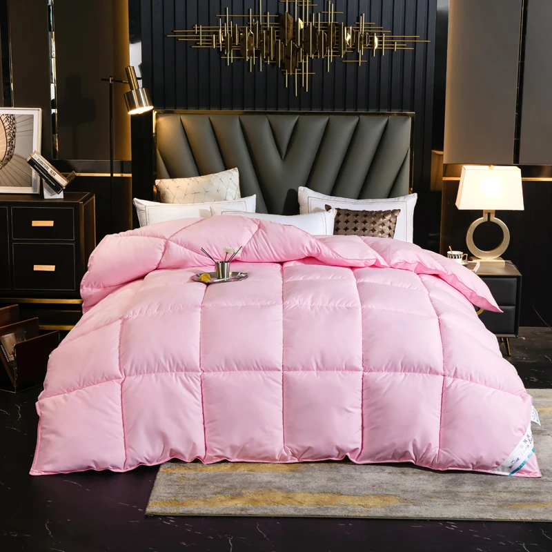 

High-grade down velvet quilt spring autumn quilt winter comforter four seasons blanket thickened warm single double quilt core