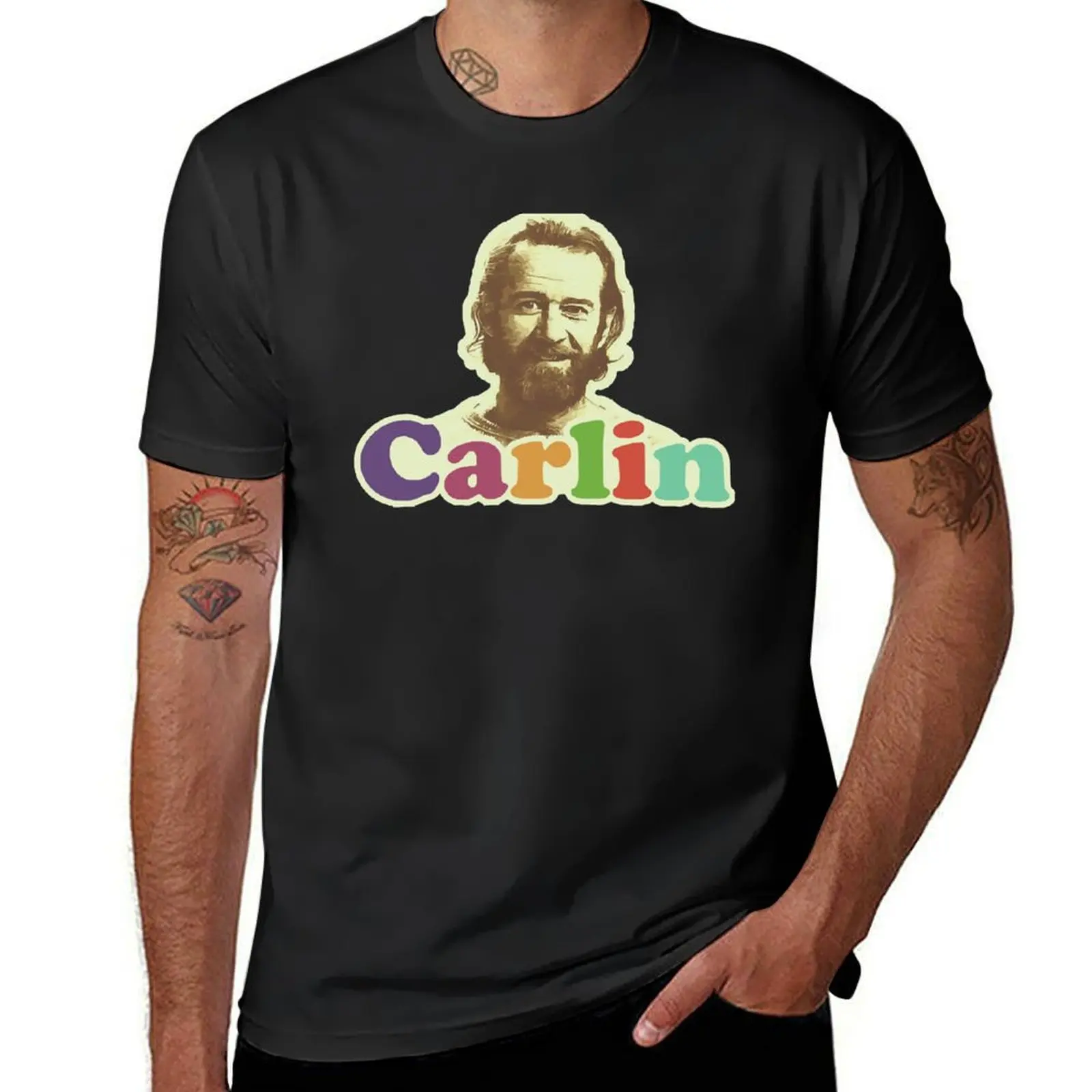 George Carlin George Carlin T-Shirt heavyweights sports fans plus size tops boys animal print mens funny t shirts