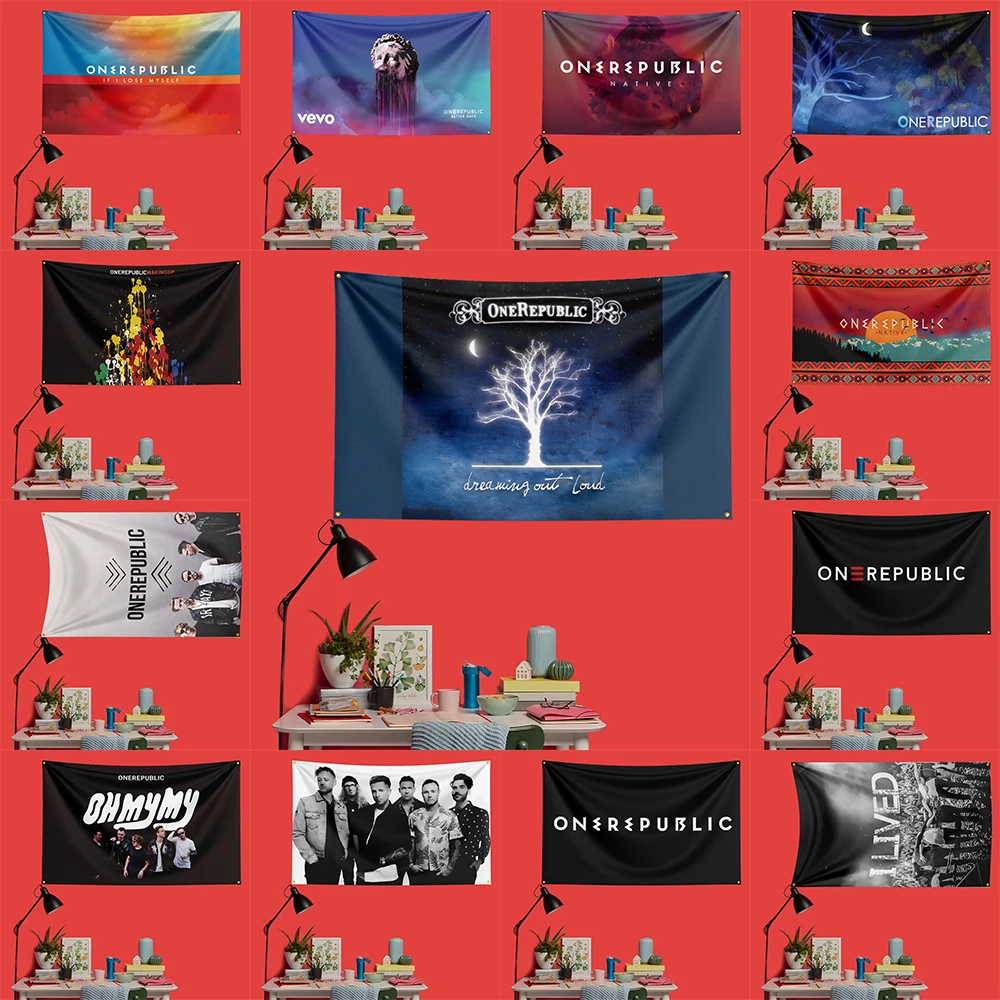 

OneRepublic Inspired Rock Music Flag 3x5 FT 90x150cm Polyester Decorative Banner Tapestry For Music Fans Bedroom Wall Decoration