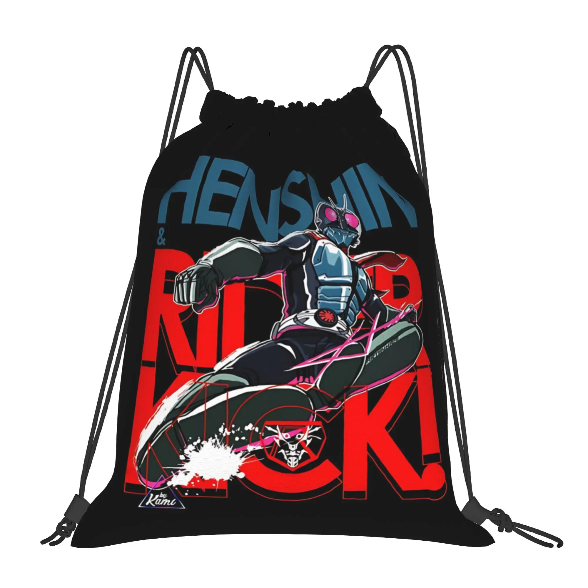 gym Pouch Kamen Rider  Drawstring Bags Men Women Storage Backpack Teenager Travel Bag Multi-function Pocket