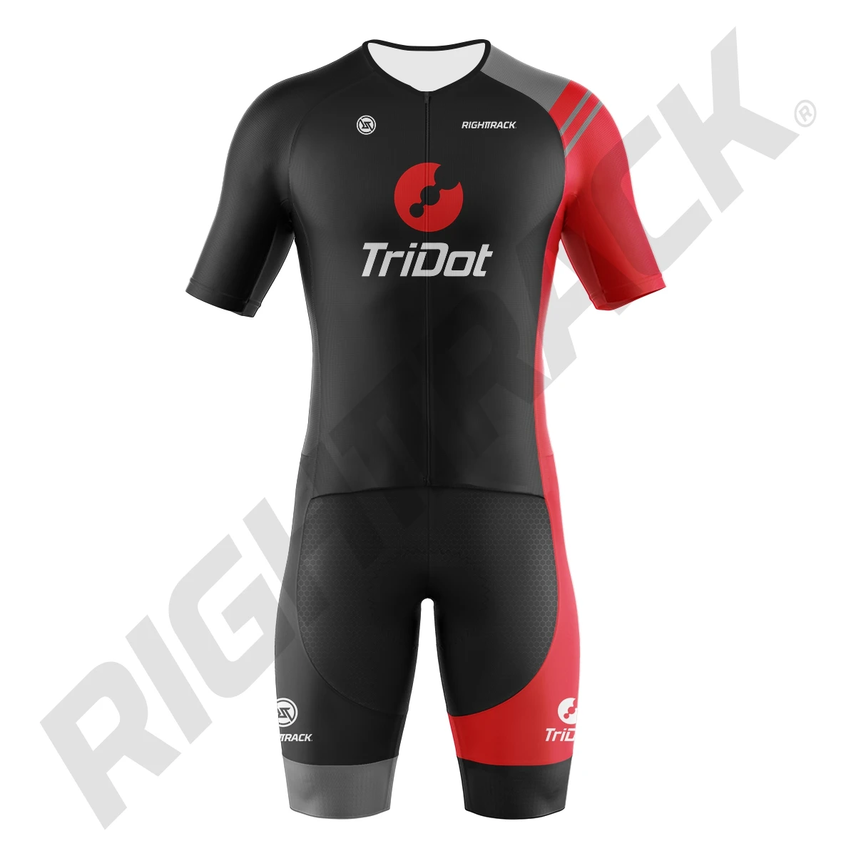 TriDot Triathlon ProTrisuit 1PC Racesuit Clothing Unisex Jumpsuit Swimming Cycling Running Competition RIGHTTRACK Apparel