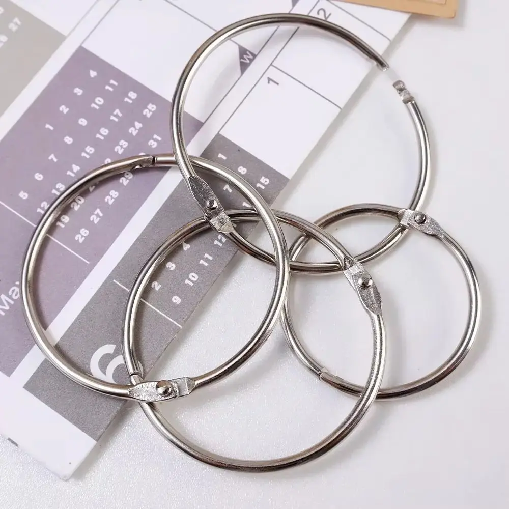 50/100Pcs O Ring Metal Binder Ring Sturdy Assorted Sizes Loose Leaf Ring Open Loop Durable Paper Binder Ring Binding Supplies