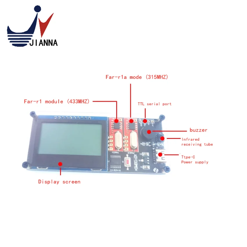 The infrared NEC RF Remote Control Development Assistant automatically recognizes frequency key-value code information 1527/2262