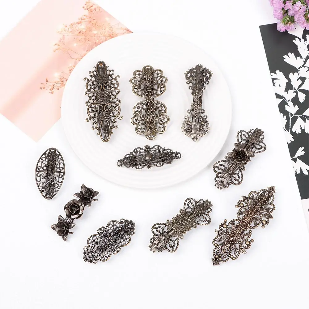 Elegant Fashion Side Clip Exquisite Hairpin Headwear Styling Spring Hair Clasps Hairgrip Bronze Hair Clip Hair Barrettes