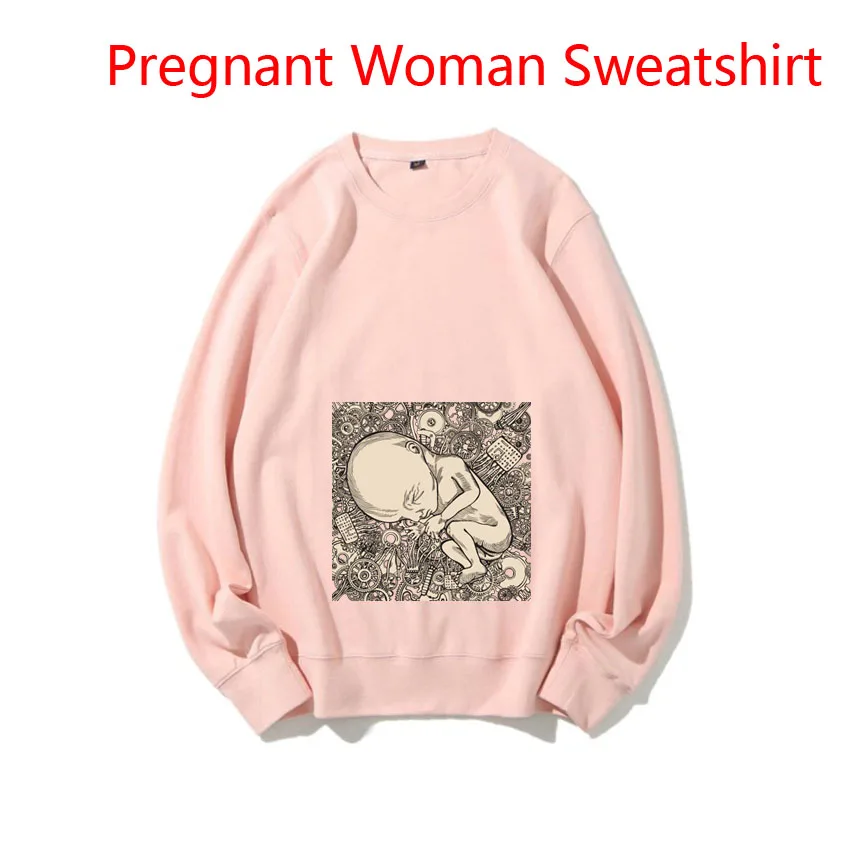 Machinery  Funny Cute Baby Print Pullover Pregnant Woman Sweatshirt Fashion Korean Version Maternity Women Sweaters Spring