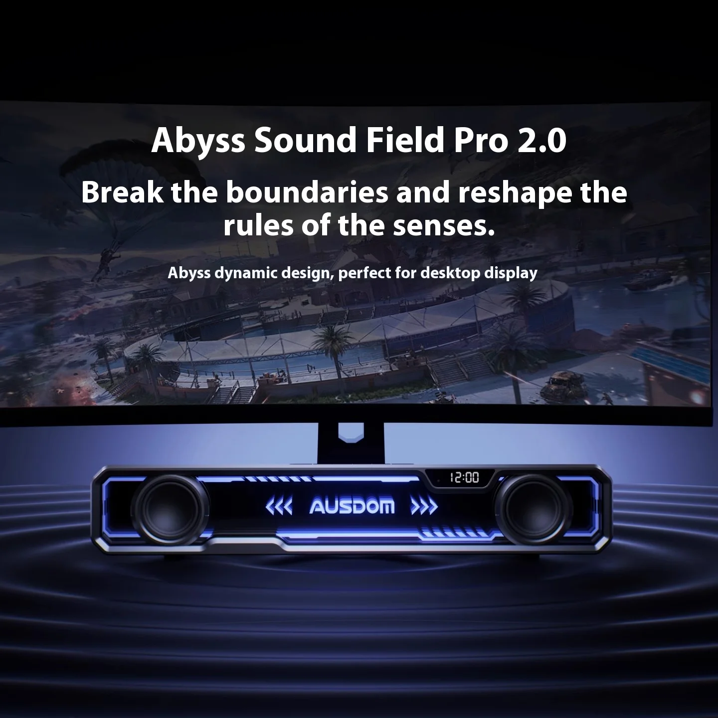 

AUSDOM AS7 Computer Speaker Bar Stereo Sound Subwoofer Bluetooth Speaker for Notebook PC Music Player Wired Desktop Loudspeaker