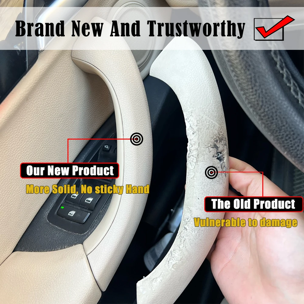 Fast Delivery! Interior Door Pull Handle Outer Cover Trim Replacement 51417417513 For BMW X1 X2 F48 F49 F39 2016-2020 Auto Parts