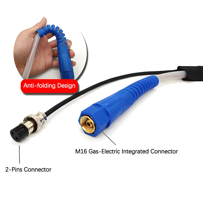 Pistola de soldadura TIG de 5-15 metros, 150A, para WS/TIG-200 250, máquina de soldadura por arco de argón, accesorios TIG de alambre grueso antiescaldado refrigerado por aire