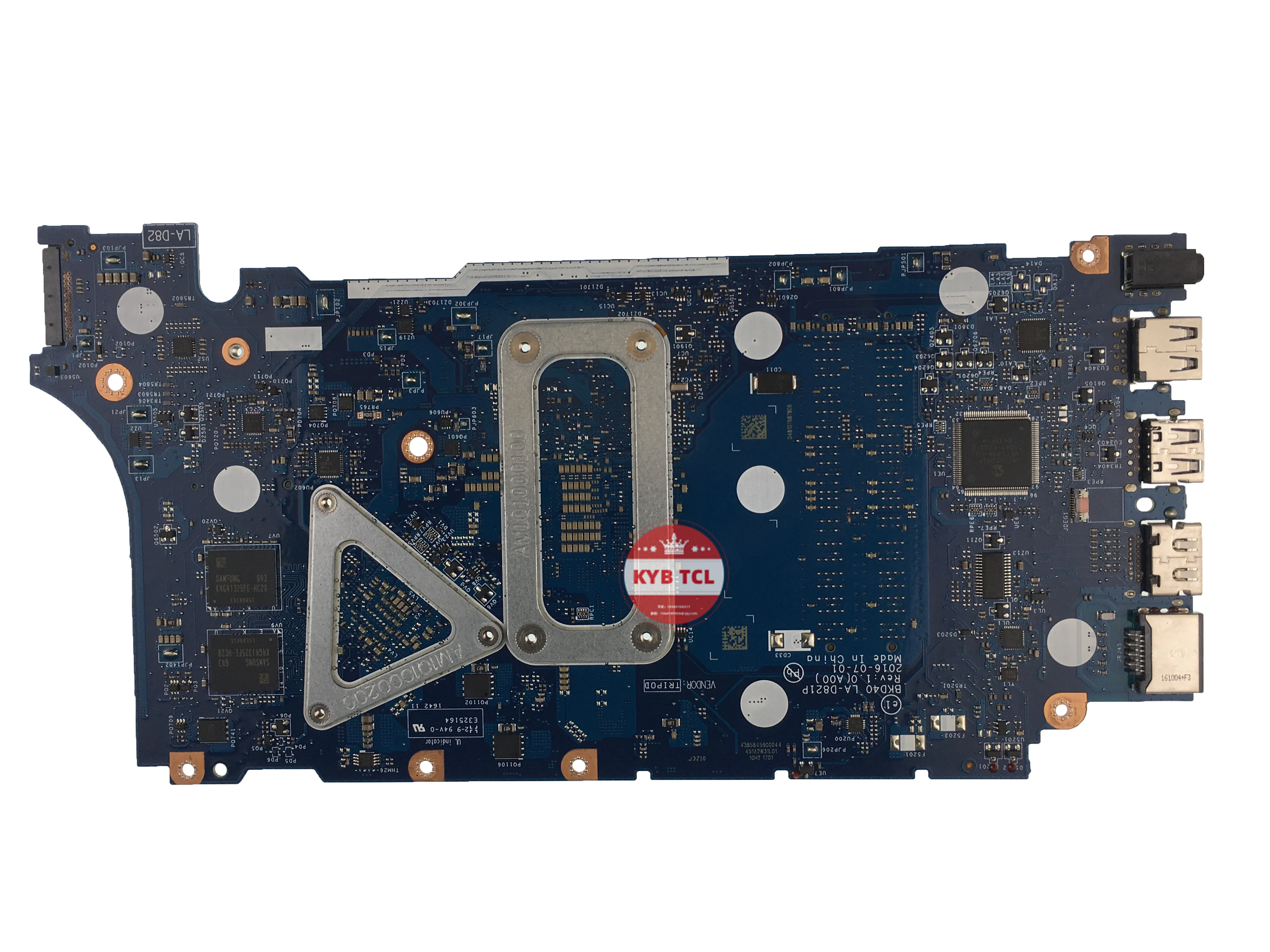 Placa-mãe do portátil para DELL Inspiron, CPU, JXYRN, i3, I5, I7, 7ª geração, BKD40 LA-D821P, 7460, 7560, Vostro 5468, 5568