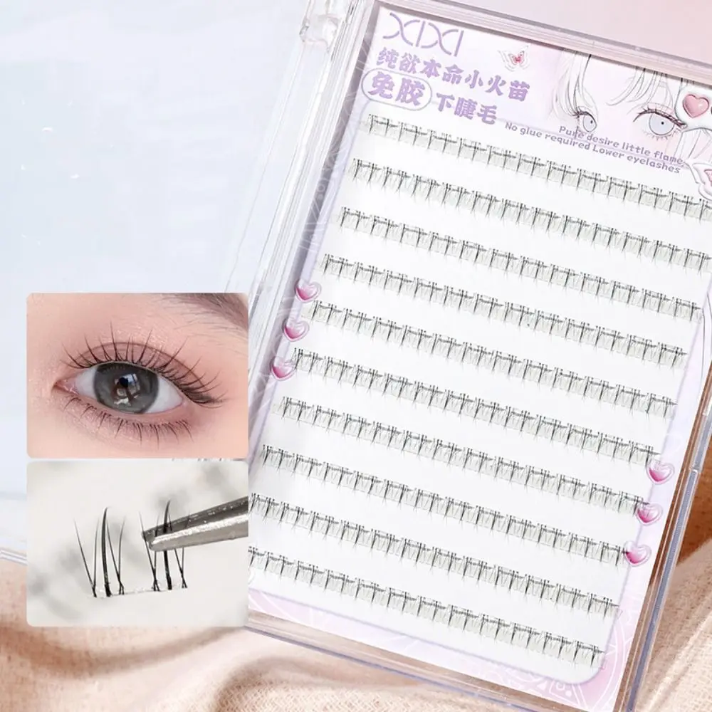 

Sweet Segmented Glue-Free Lower Eyelash 120Clusters Soft Self-adhesive False Eyelashes Makeup DIY Eyelashes Bundles Women