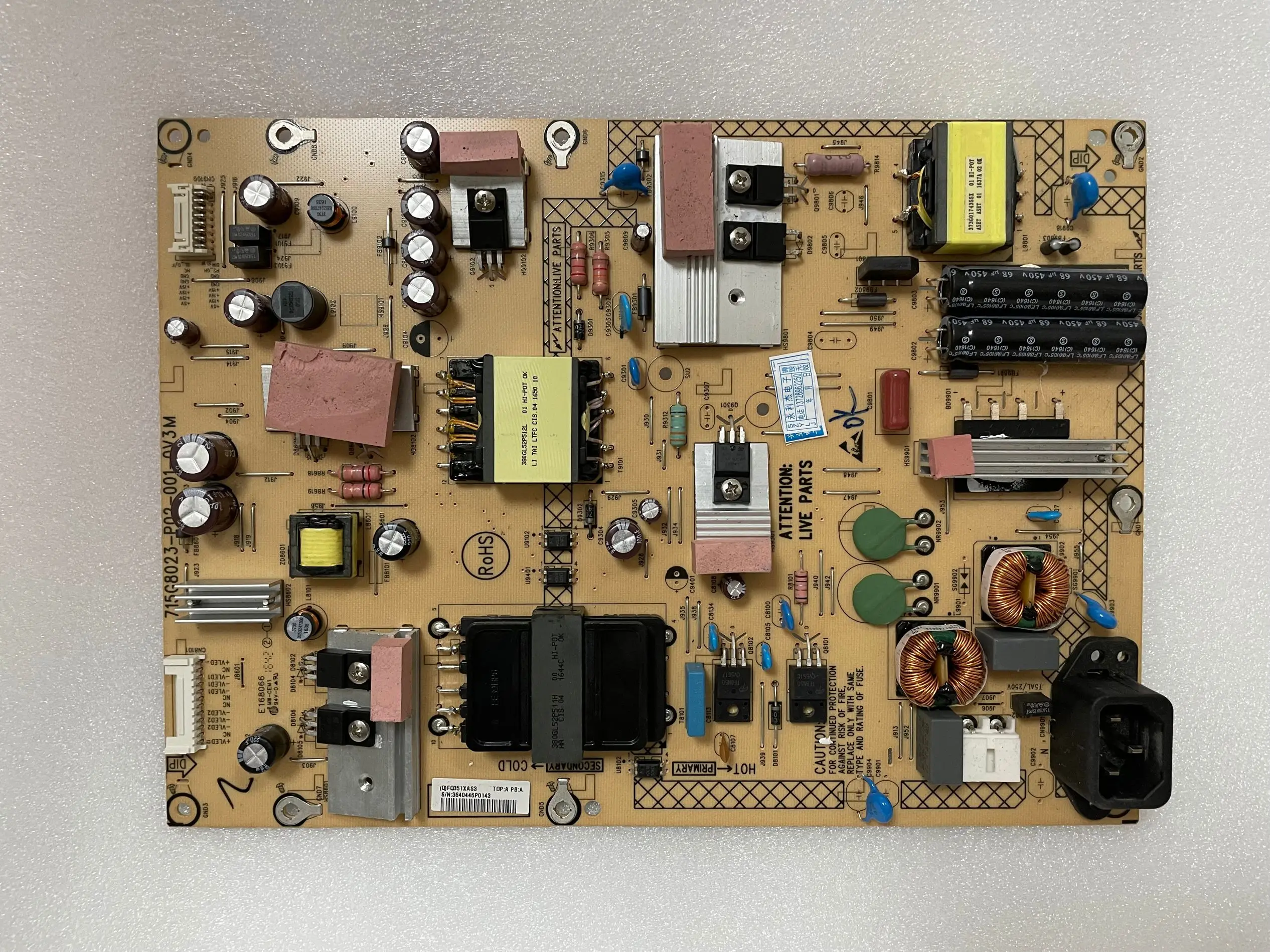 Original BDM4350 power board 715G8023-P02-001-0V3M