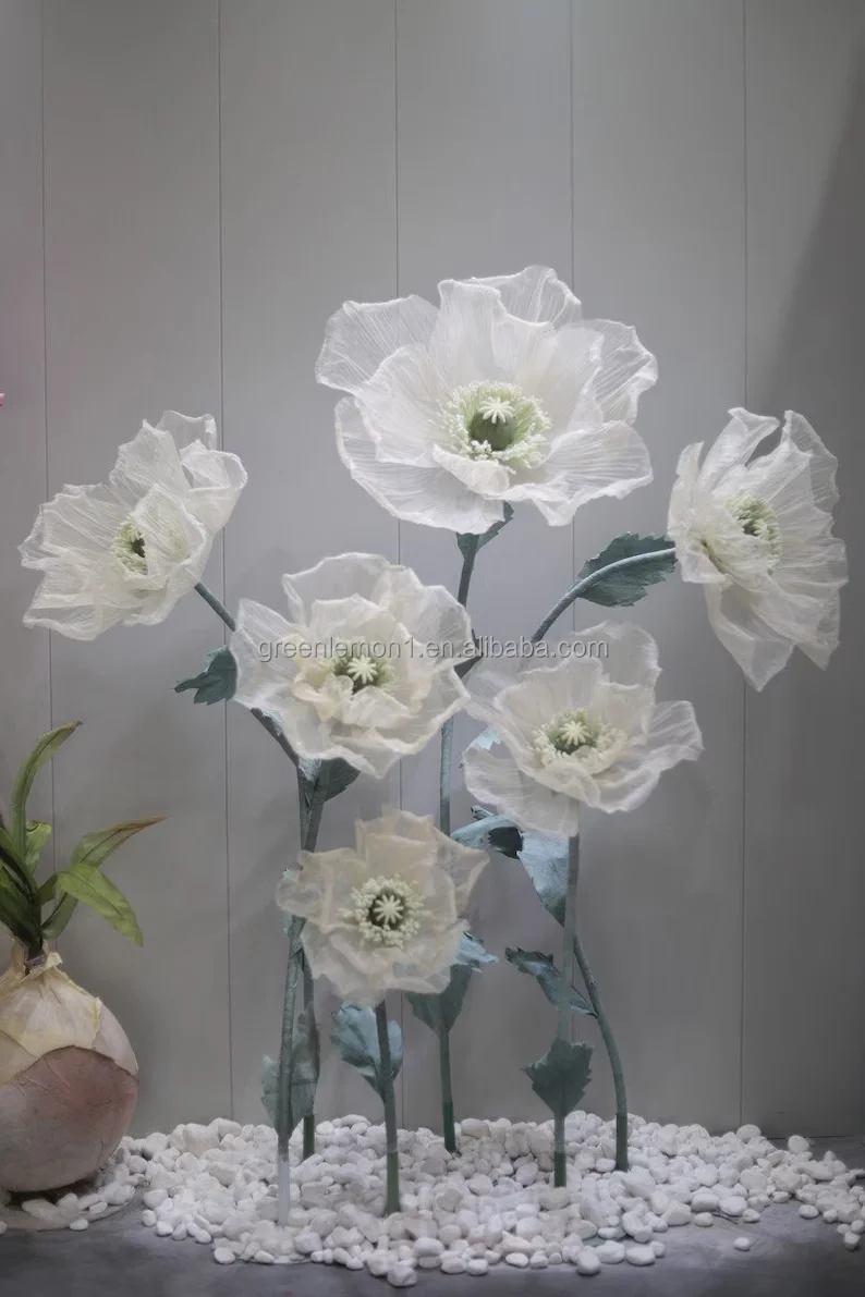 direct factory quality Giant artificial flowers paper flower silk giant flower decoration for wedding Event window display