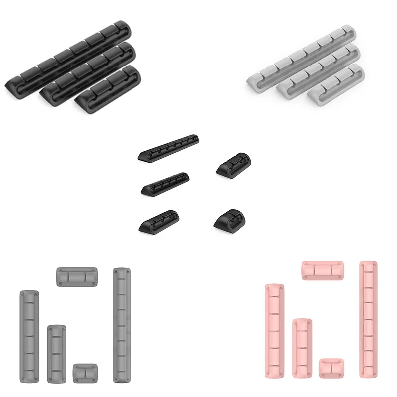 Data Cable Storage Desktop Cable Charging Cable Fixed Artifact Mobile Phone Bedside Silicone Line Card Headset Hub-A69F