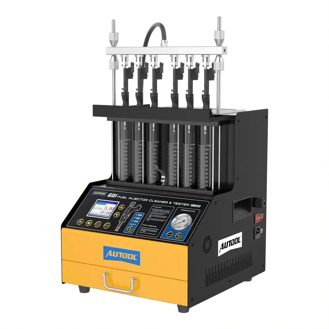 AUTOOL CT200/ CT400/ CT500 GDI حاقن الوقود فوهة نظافة حاقن تستر 6 اسطوانة بالموجات فوق الصوتية حاقن آلة التنظيف