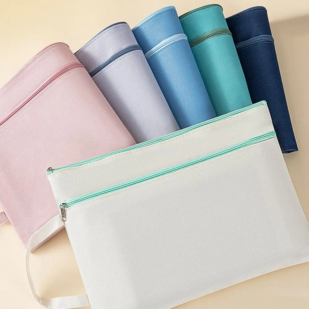 

Stationery Dustproof Oxford Cloth File Bag Zipper Large Capacity File Folder Document Organiser School Office