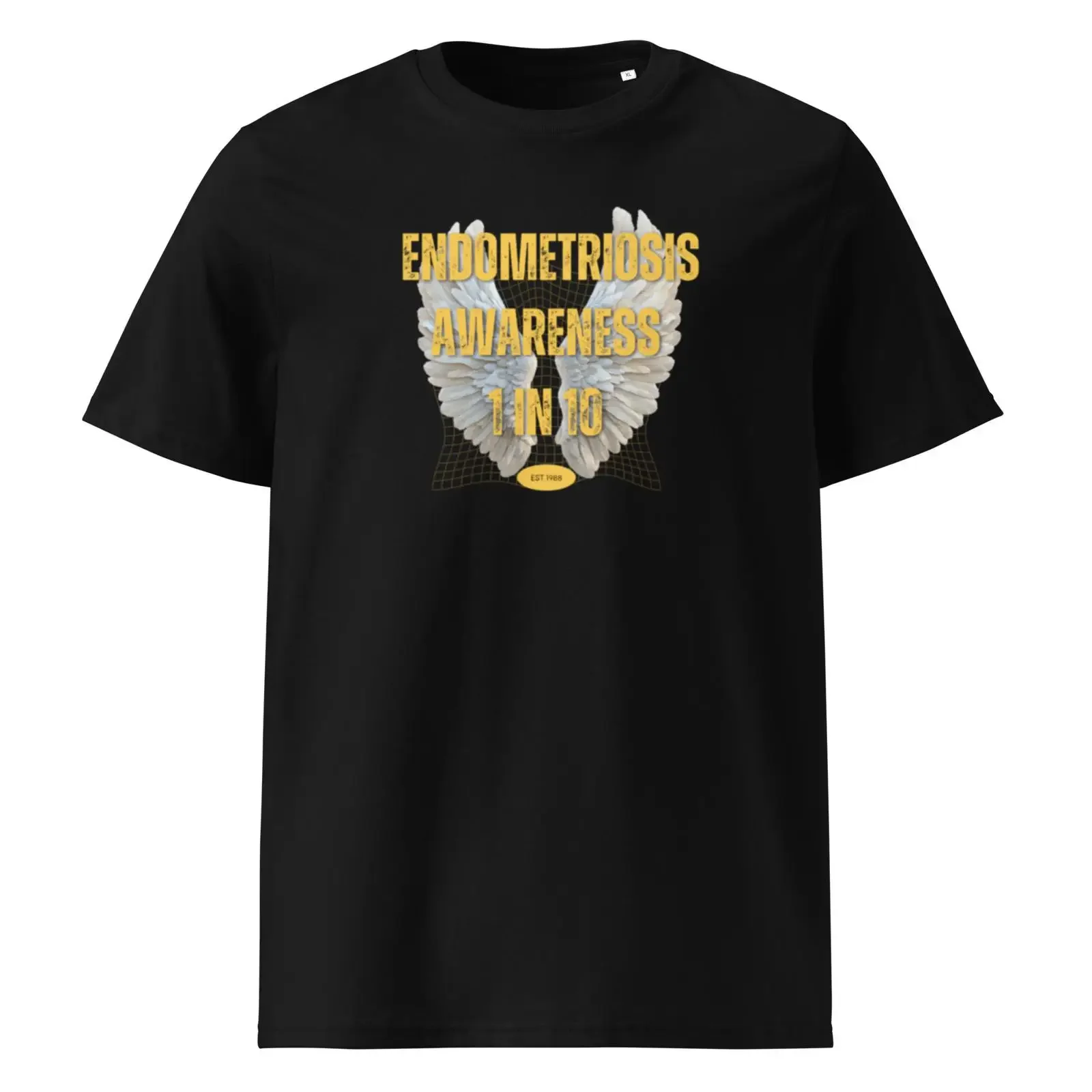 Endometriosis Awareness Organic Cotton T-Shirt, Vintage Washed Comfortable Fashionable Designer Clothing, Breathable and Stretchable, Unisex