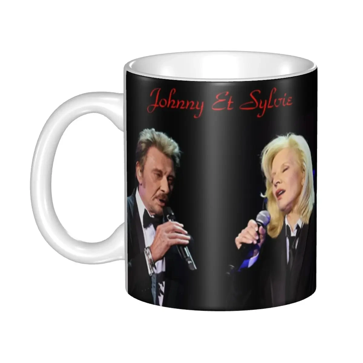 Johnny Hallyday Coffee Mugs DIY Custom France Rock Singer Ceramic Mug Creative Gift Men Women Outdoor Work Camping Cups