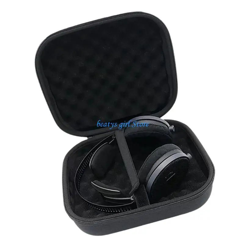 C7AB Travel Headphone Travel Case Organiser Bag for ATH-R70X Shock Absorbing EVA Shell Soft Interior Detail Black